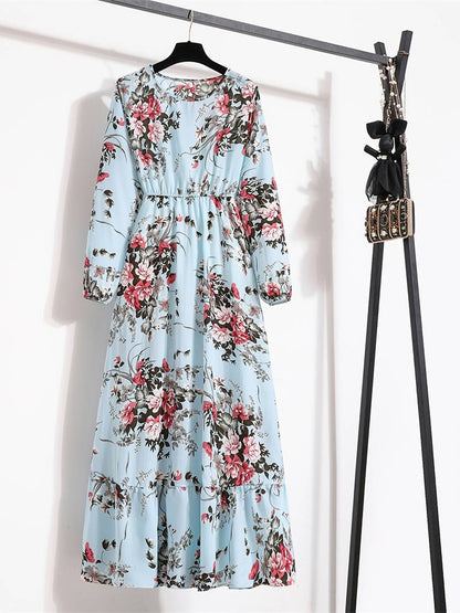 Abella - Bohemian maxi dress with floral print.