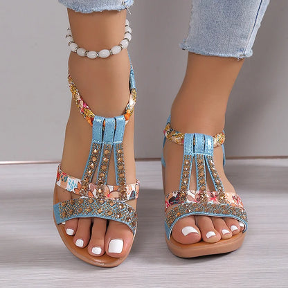 Sophia - New women's summer sandals with open toe and rhinestones