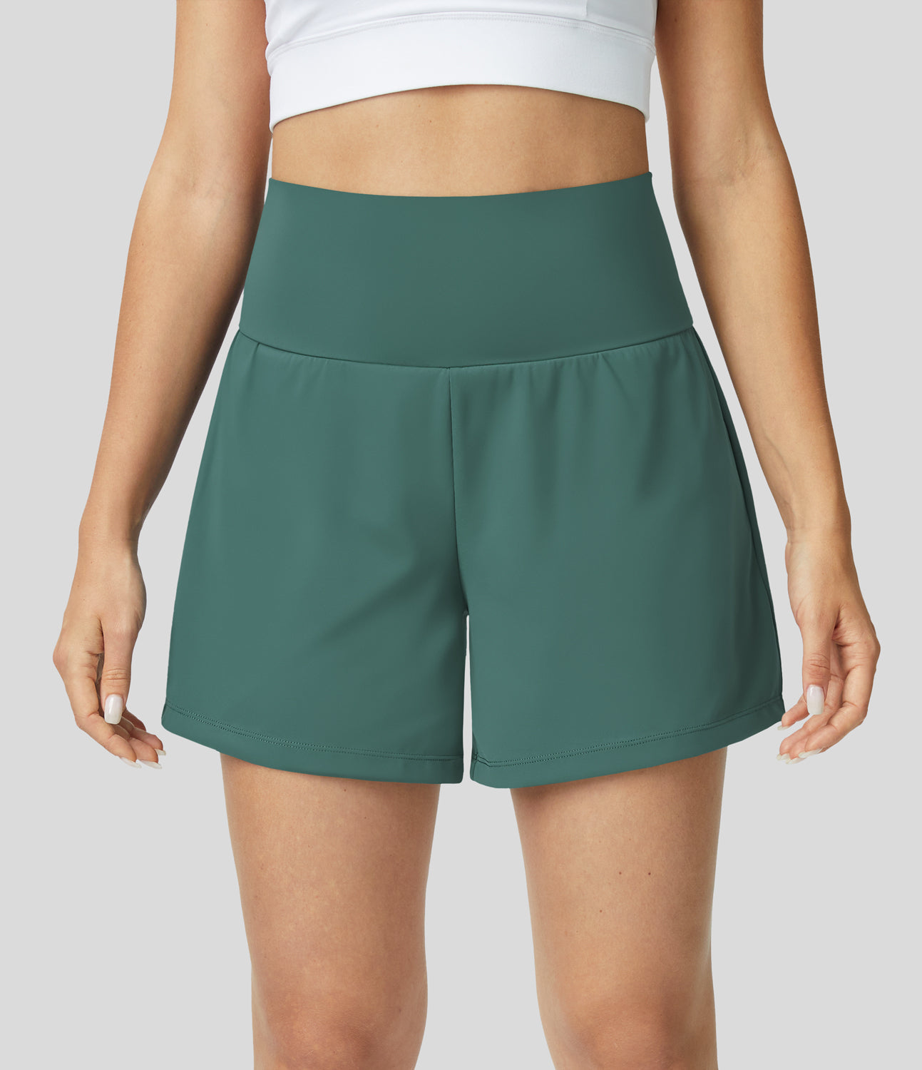 2 In 1 Yoga Shorts With High Waist