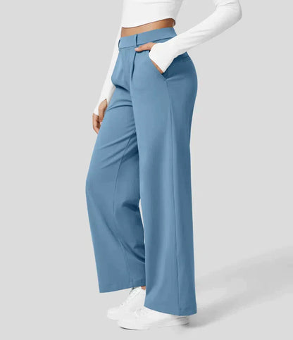 Seraphine - High-waisted stretch pants with straight leg