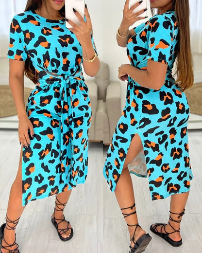 Casual Dress Leopard Print