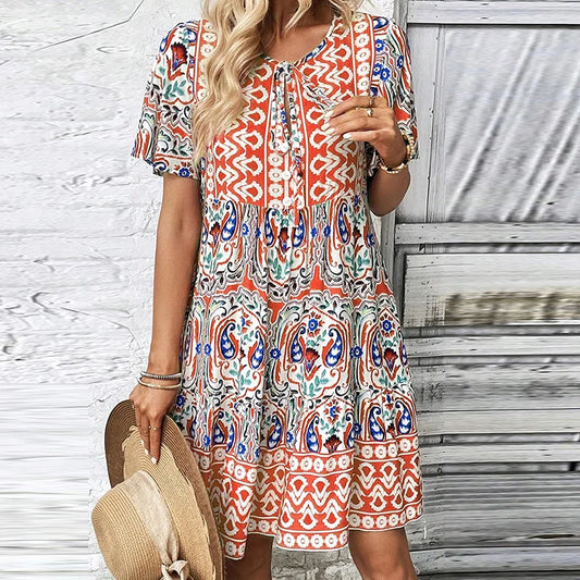 Ariadne -Summer dress with print