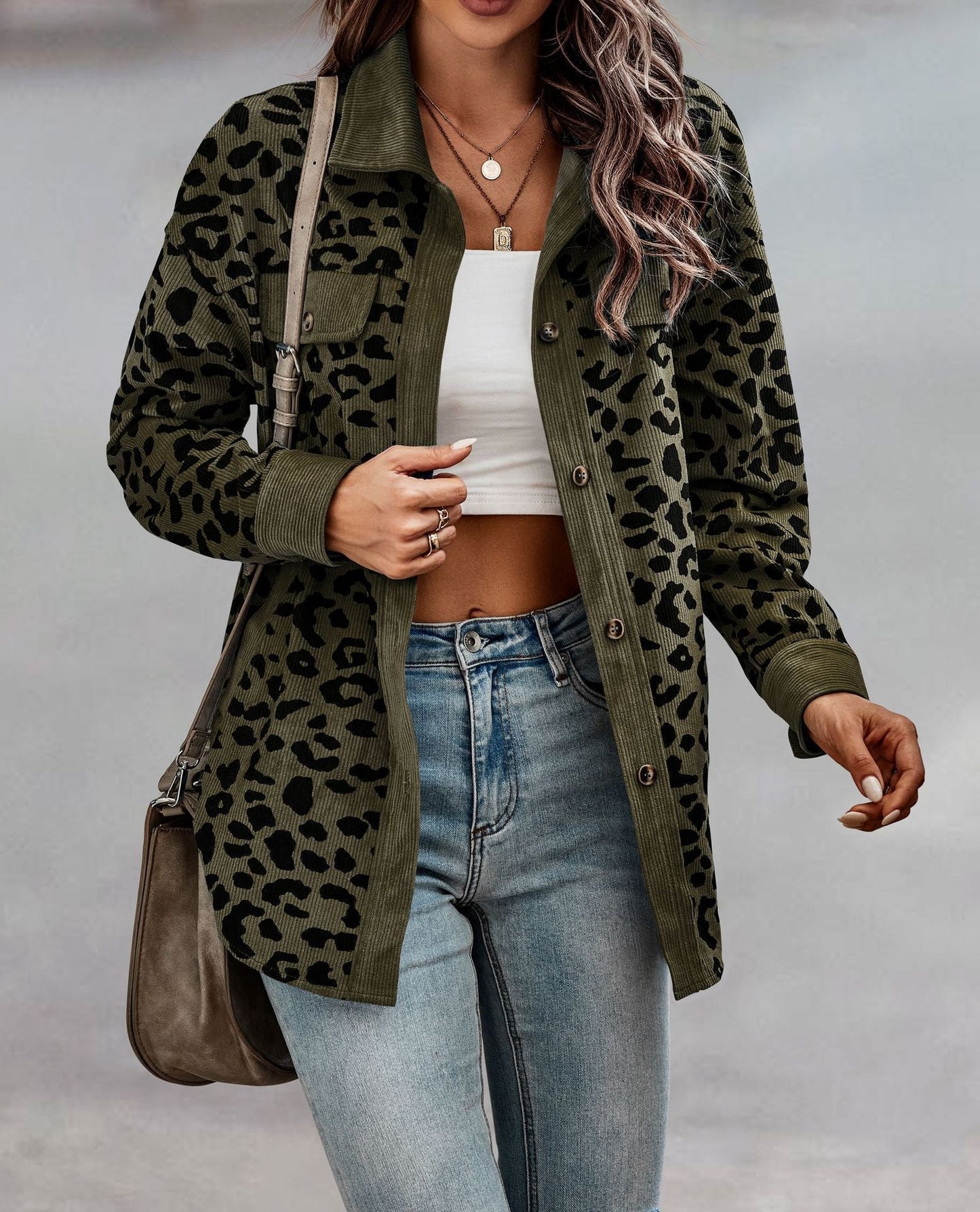 Emmy | Ladies chic jacket with leopard print