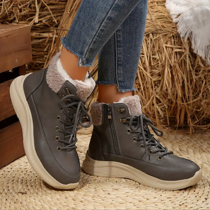 Casual Winter Boots for Women with Fleece and Thickening for Warmth and Comfort