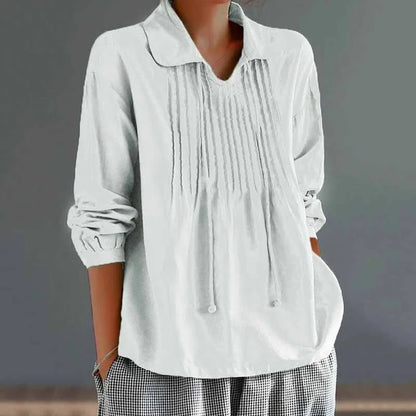 Leny - Pleated blouse for women