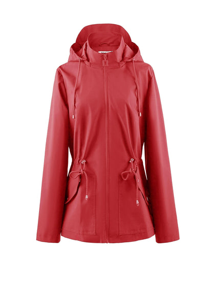 Floor | Waterproof fitted spring and fall hooded jacket