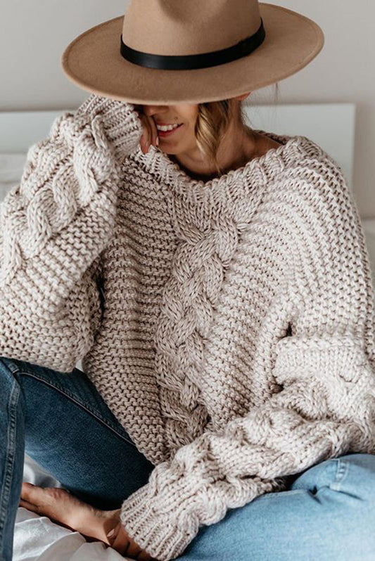 Voleta Sweater | Casual Cable Knit Sweater