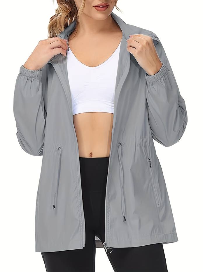 Women's casual jacket with zipper