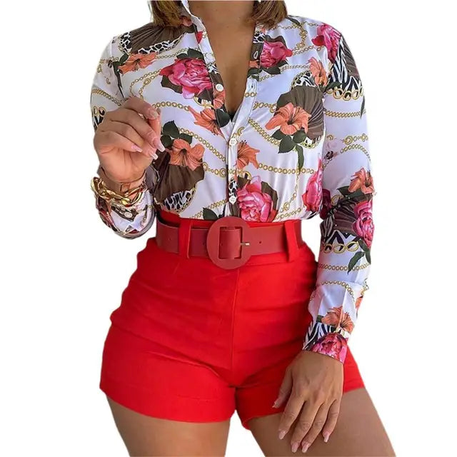 Varla Blouse | Long Sleeve Blouse with Print