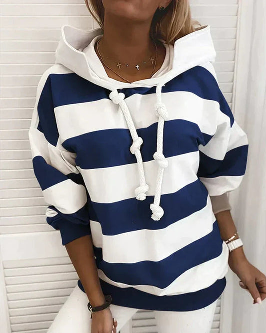 Jess | Modern casual stripe hoodie - ideal for fall/winter