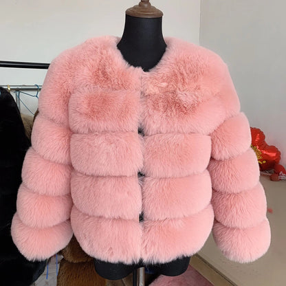 Stylish fur winter jacket for women - Sari