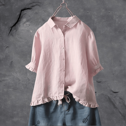 Luxury linen blouse for women