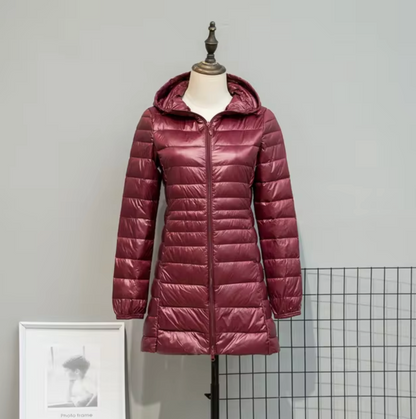 - Puffer coat with hood