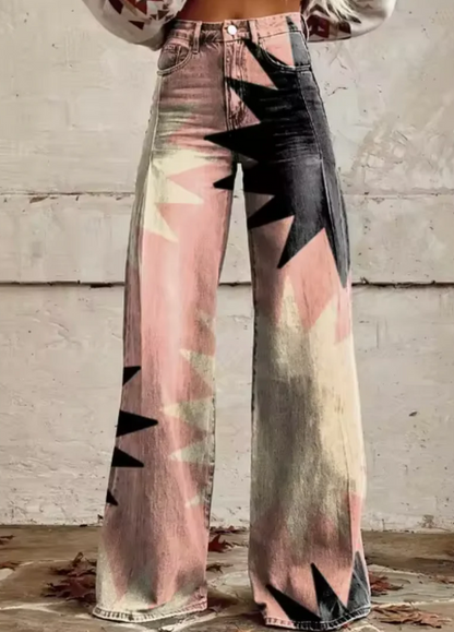 Anzhela - Wide pants with colorful print