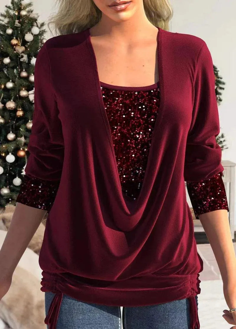 Blouse - Glamour Collection - Shimmering Details - Perfect for Formal and Casual Events