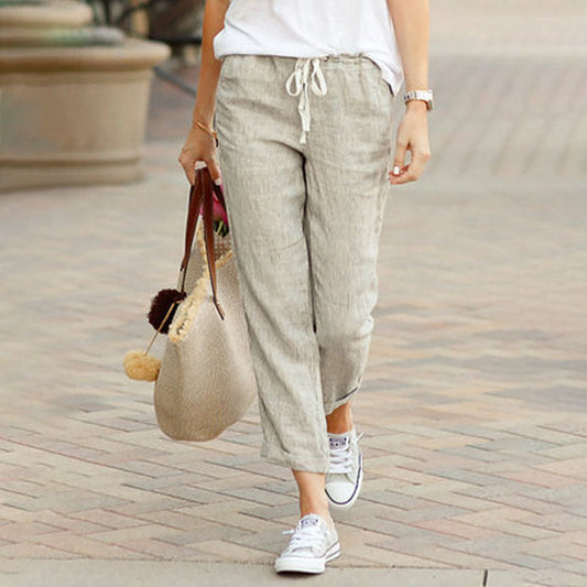 Camille - Cotton and linen pants