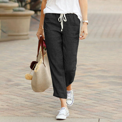 Camille - Cotton and linen pants