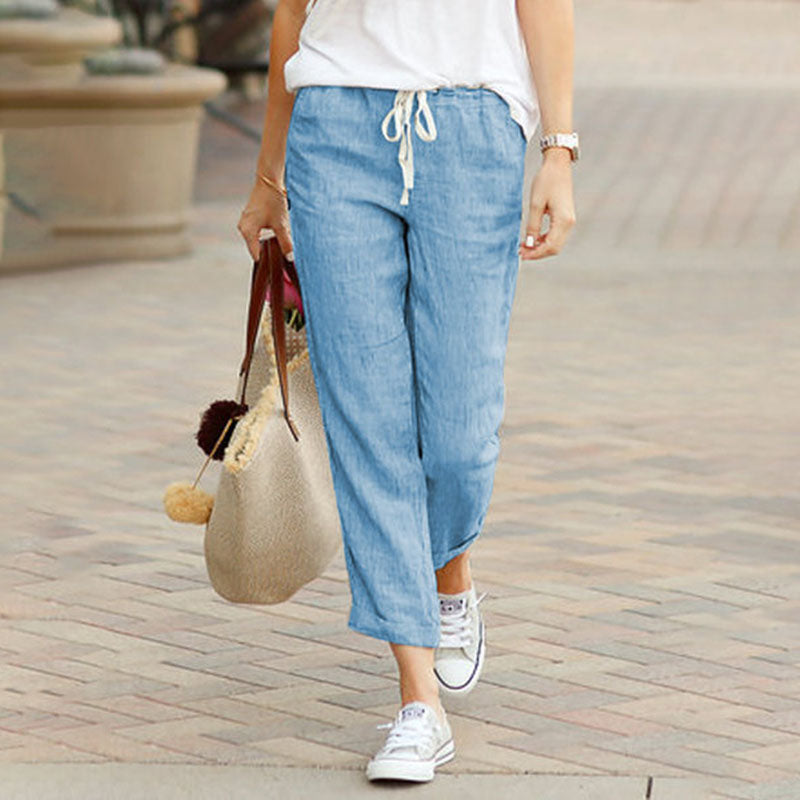 Camille - Cotton and linen pants