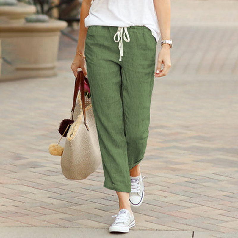 Camille - Cotton and linen pants