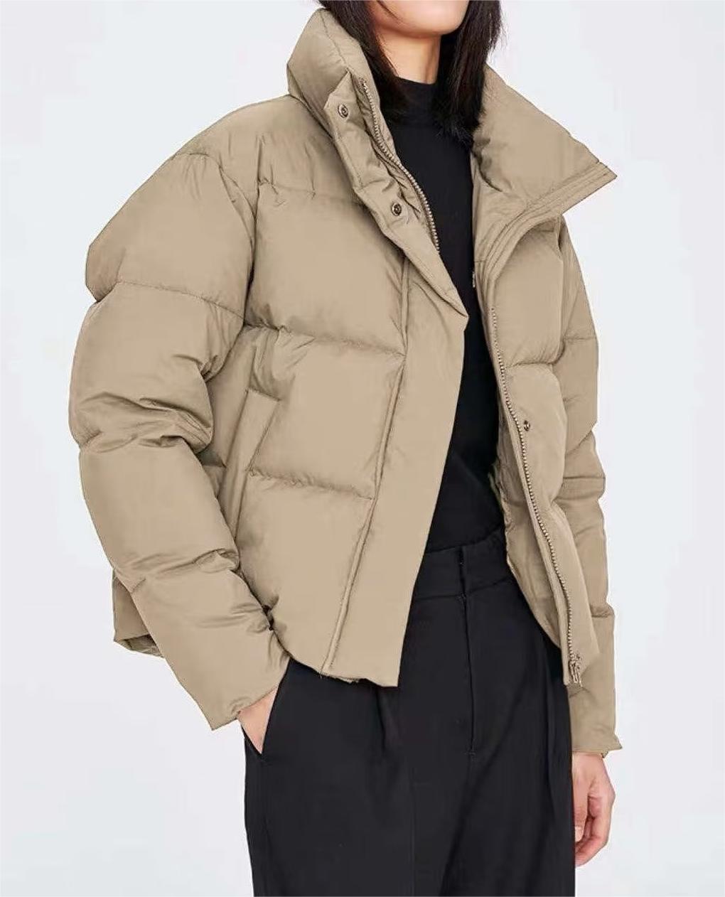 Cropped ladies' puffer jacket