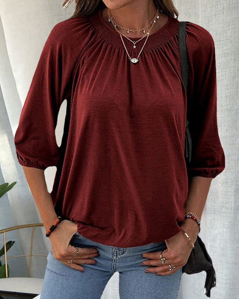 Yadira Blouse | Women's Round Neck Blouse