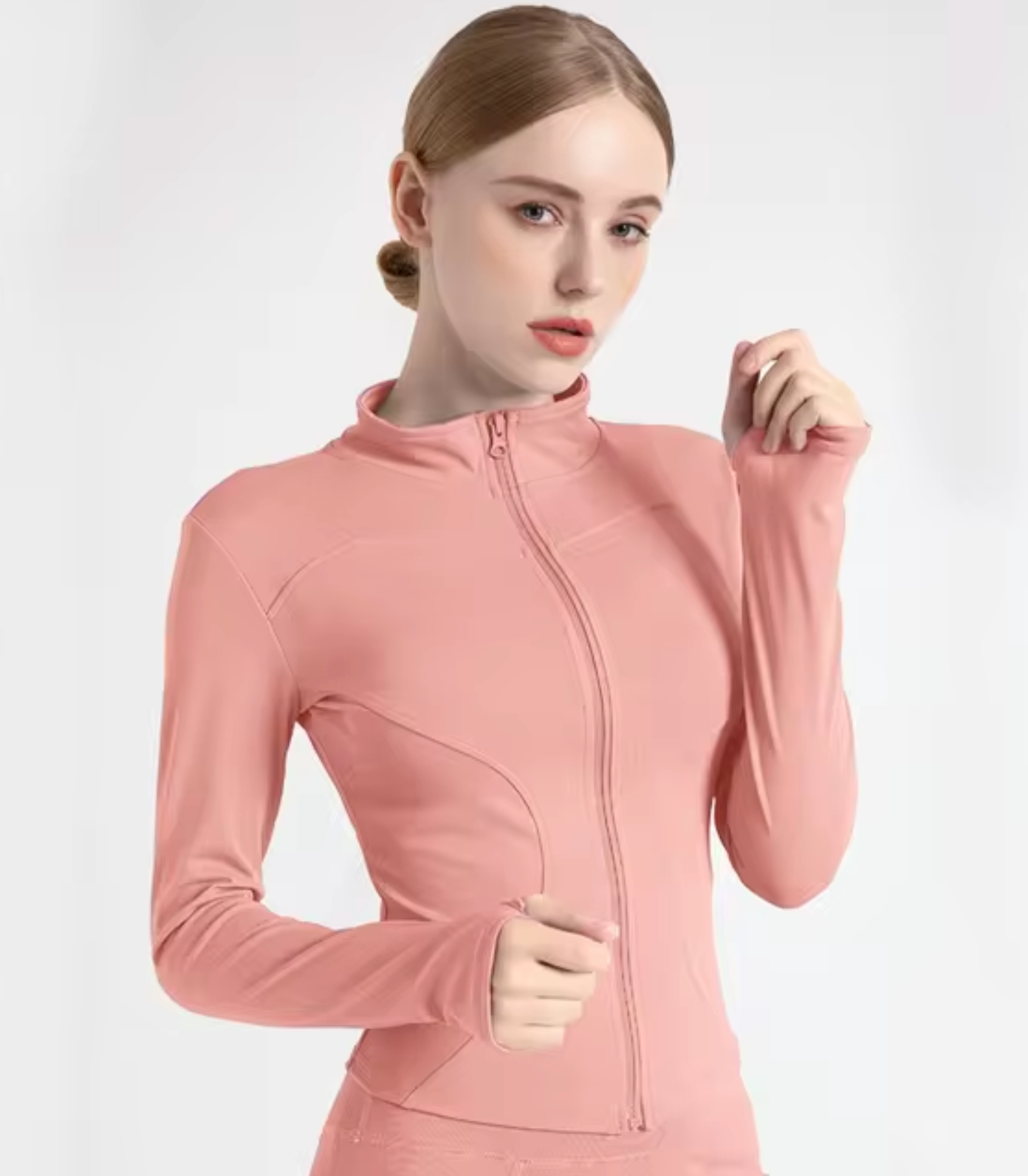 - Slim-fit yoga top with long sleeves