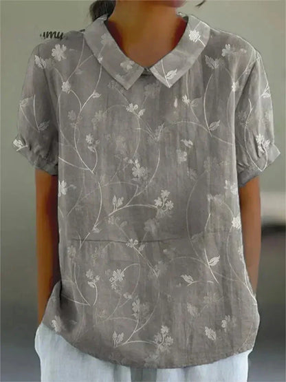 Blouse with floral print for ladies