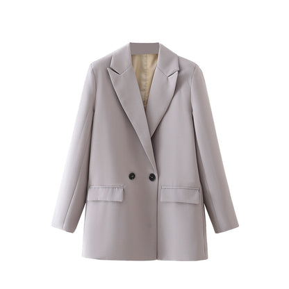 Double-button blazer for women