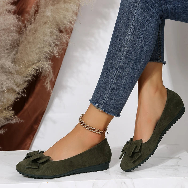 Round Toe Ballet Dressy Flats Slip On