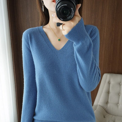 Halcyon | Ladies warm sweater | V-neck