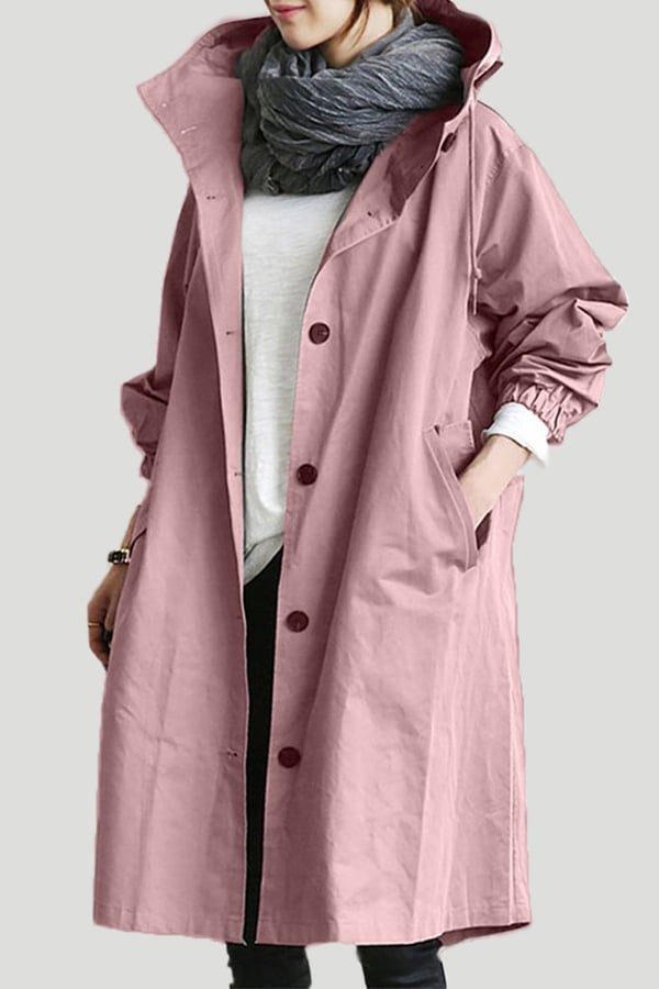 Women's oversized waterproof hooded jacket