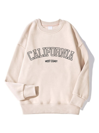 Jess | Oversized Sweatshirt Met California Tekstopdruk Voor Dames