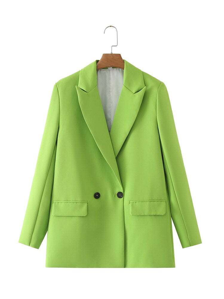 Double-button blazer for women