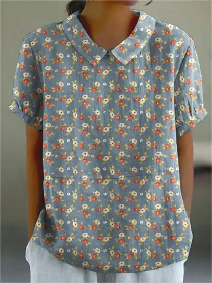 Blouse with floral print for ladies