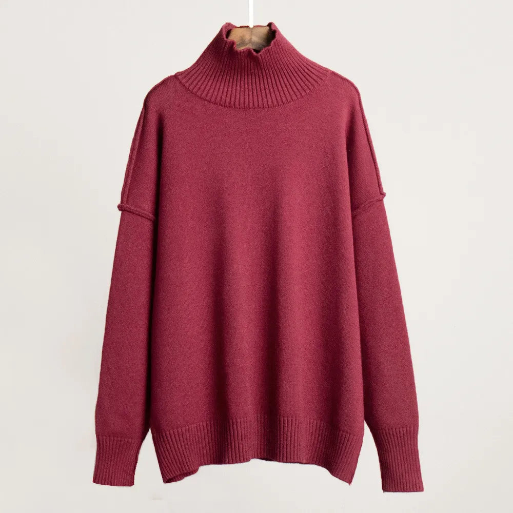 Vivien - Solid color turtleneck sweater