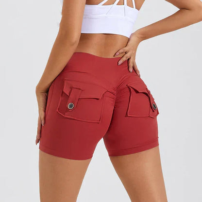 Shorts with a high waist and hip-lifting effect