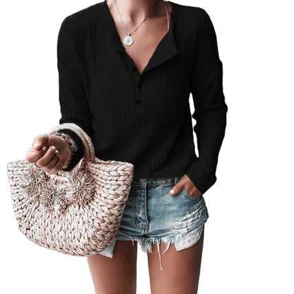 Eliza - Elegant V-neck Blouse for Fall and Spring for Women