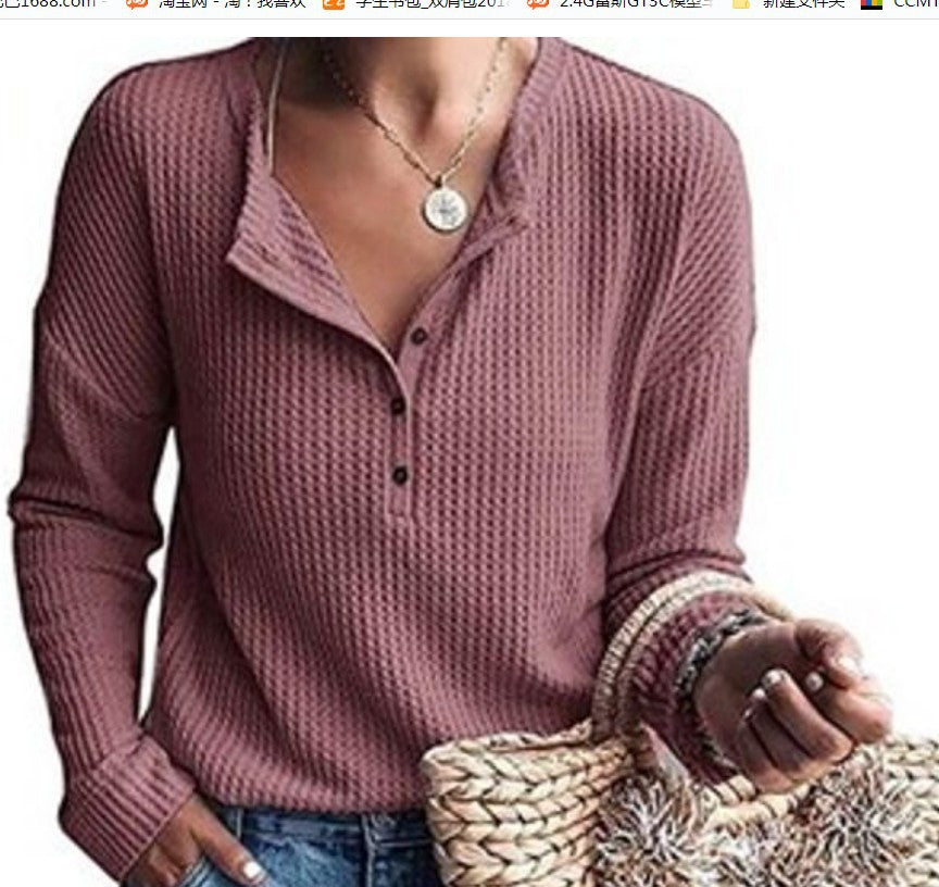 Eliza - Elegant V-neck Blouse for Fall and Spring for Women