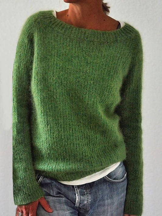 Paxtoni | Basic women's sweater | Green