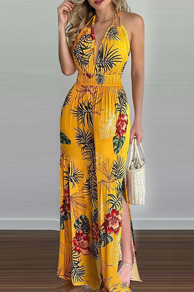 Zamira - Sleeveless Jumpsuit with Floral Print.