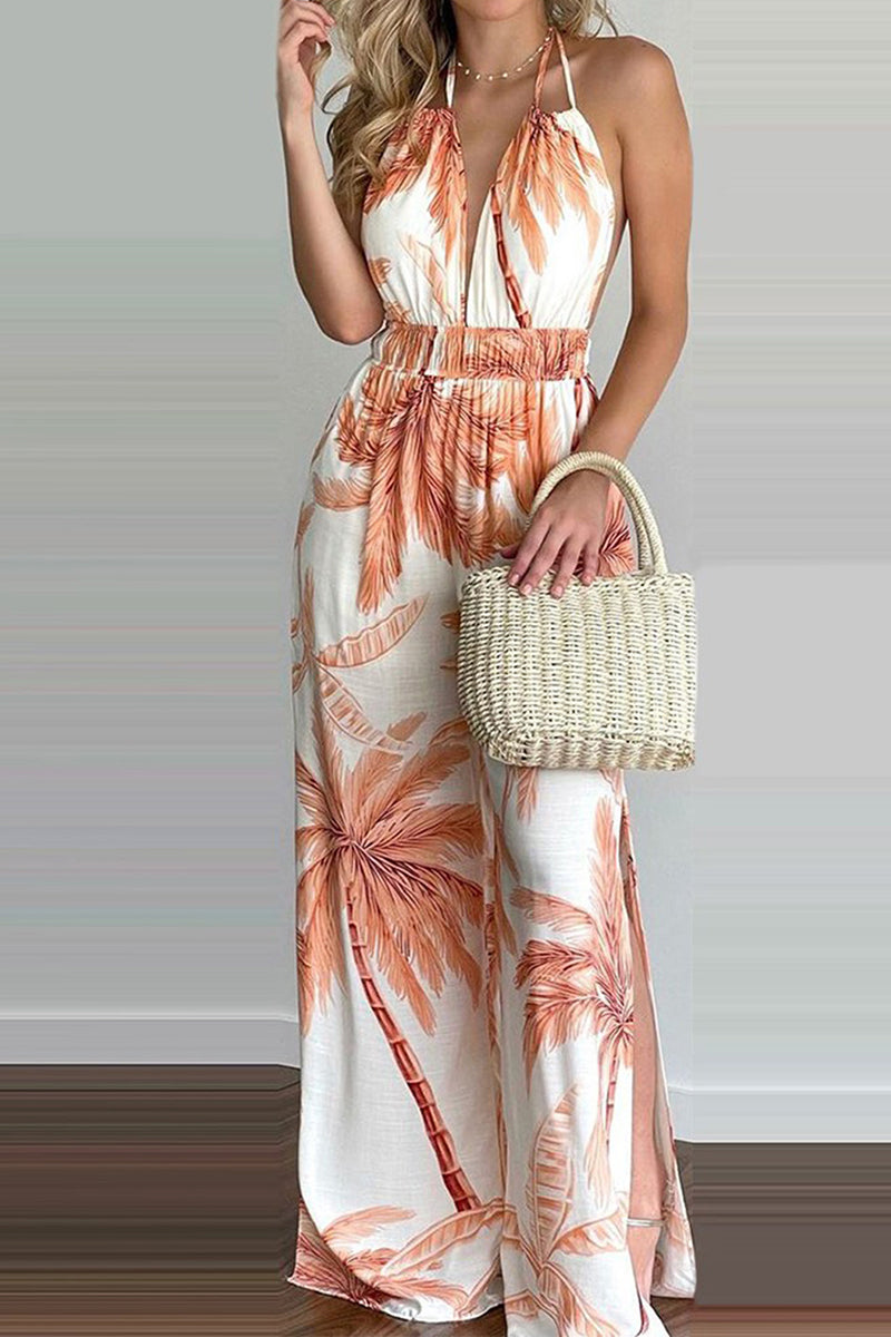 Zamira - Sleeveless Jumpsuit with Floral Print.