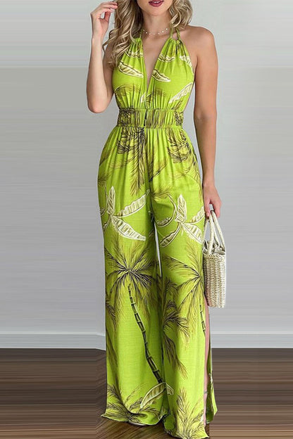 Zamira - Sleeveless Jumpsuit with Floral Print.