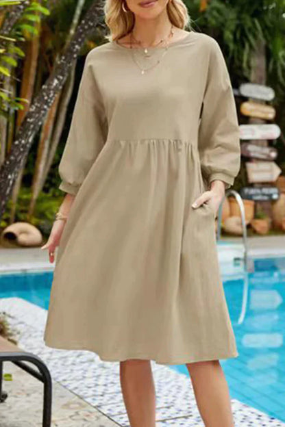 Kiara - Casual mid-length dress with 3/4 sleeves