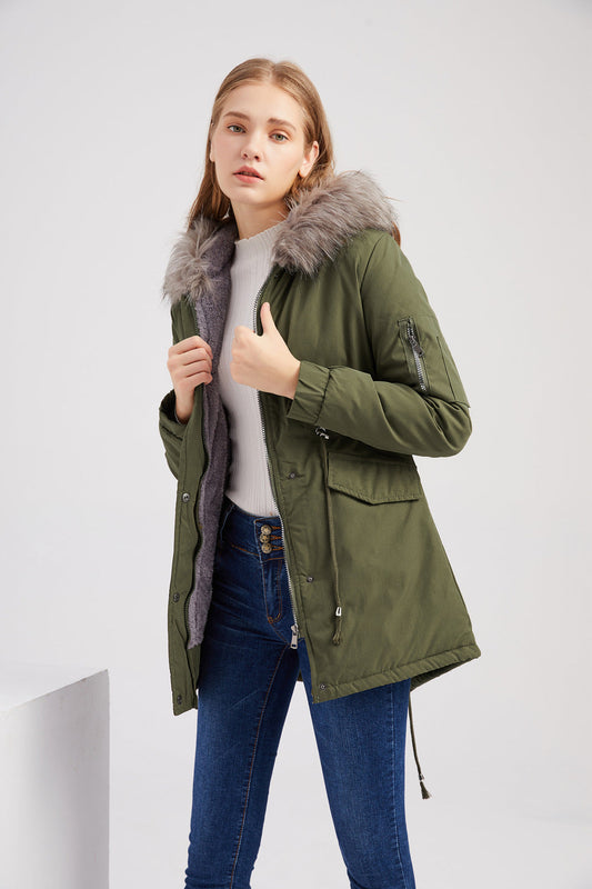 Women's parka with hood