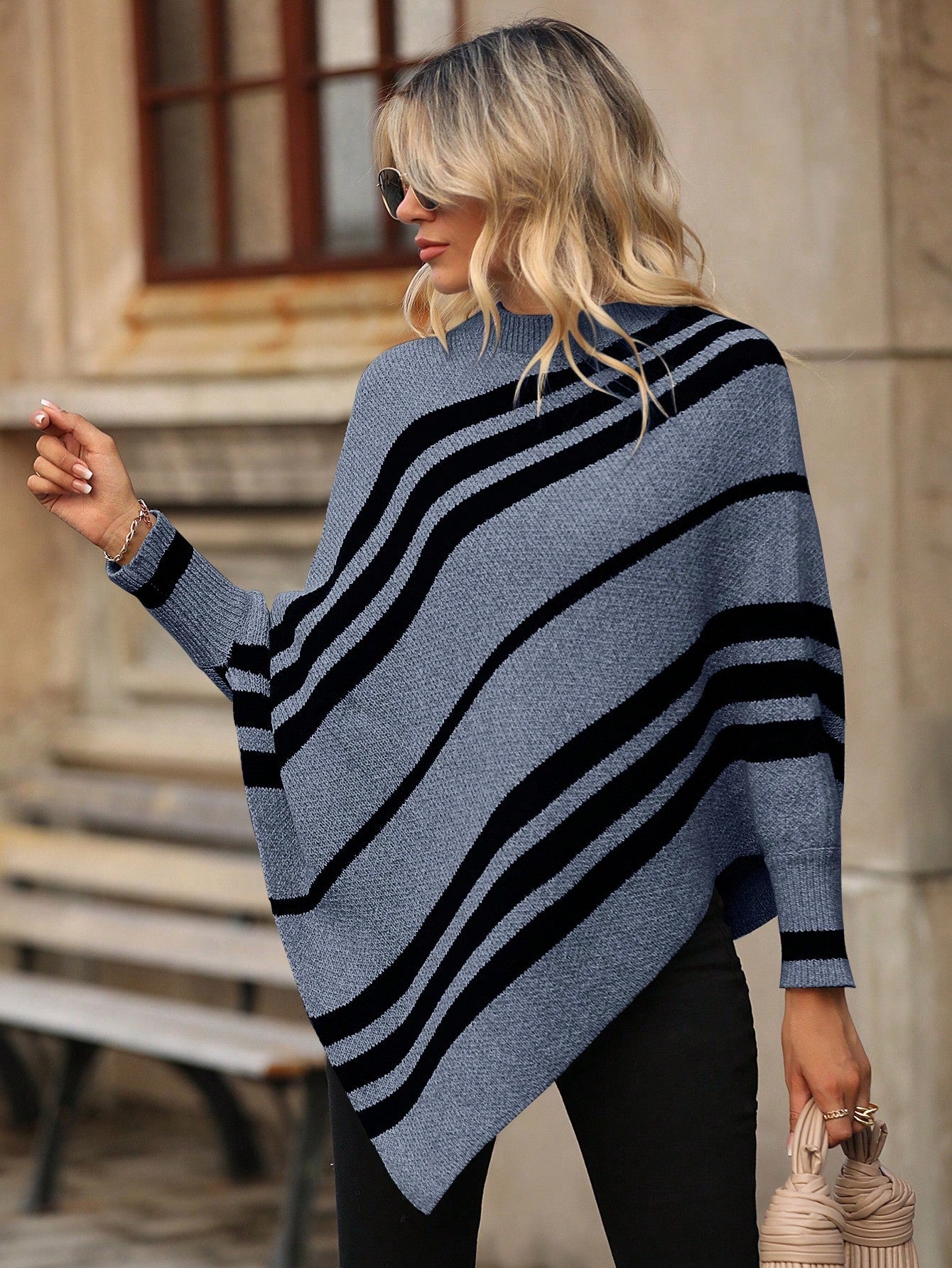 Zyla Sweater | Casual Asymmetrical Sweater