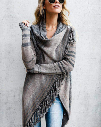 Women's cardigan with tassels