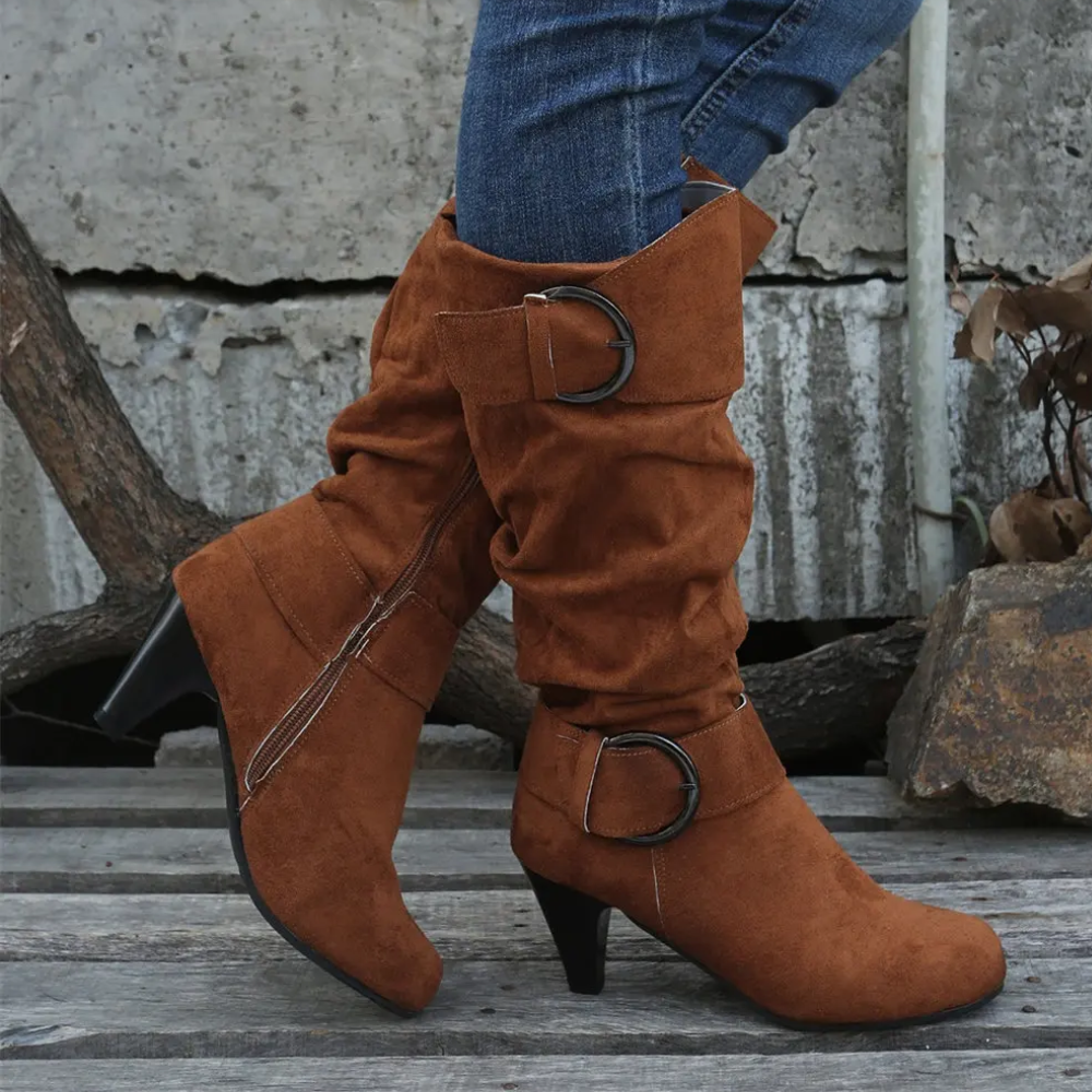 Women's mid-length boots - Mistletoe