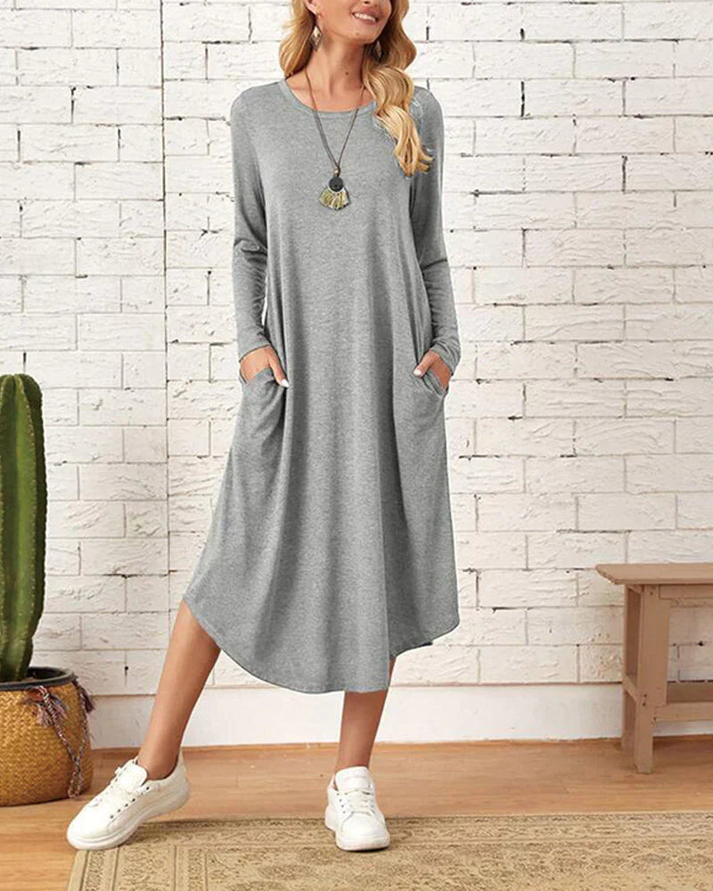 Zelda - Loose-fitting dress with long sleeves