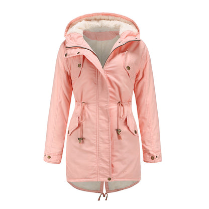 Winter jacket with drawstring for women