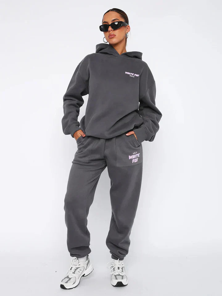 Ladies tracksuit jogging hoodie set